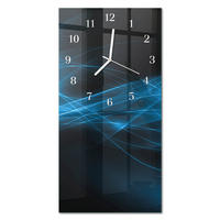 WANDUHR 30x60 cm - Anis - Blau, Glas (30/60/0.4cm) - TULUP