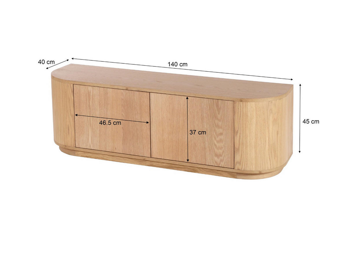 TV-SCHRANK aus Holz 140x40x45cm, braun - Braun, Textil (140/85/40cm) - Livingfurn