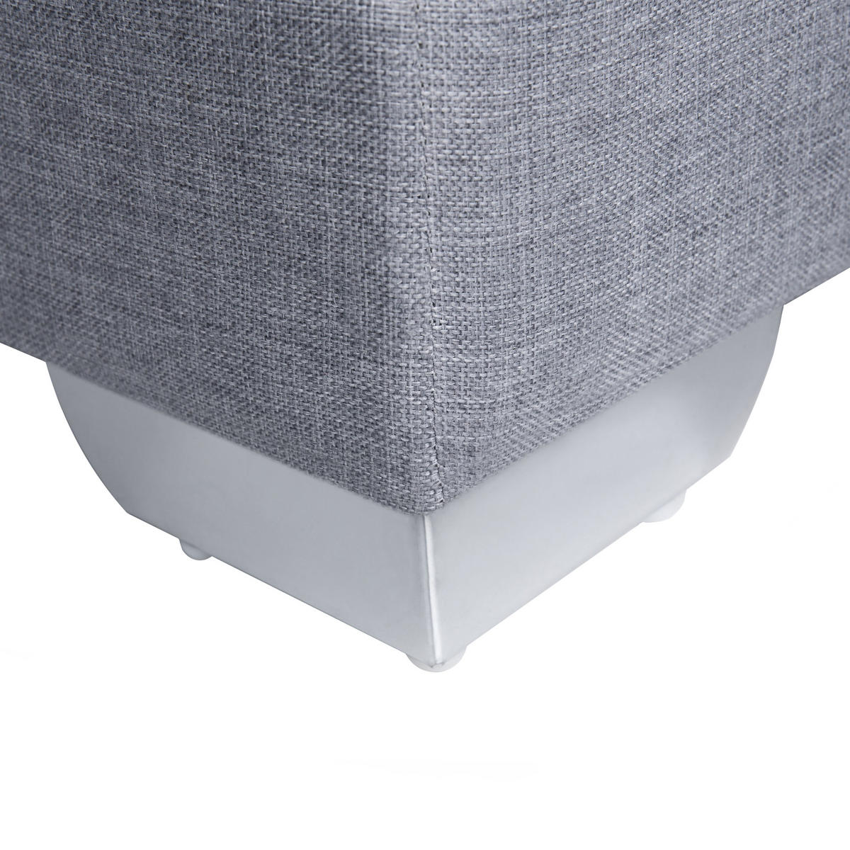 BOXSPRINGBETT 180/200cm Hellgrau President - Hellgrau, Textil (180/200cm) - Beliani