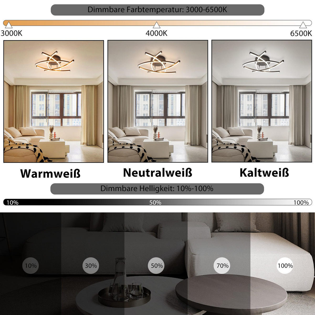 LED-DECKENLEUCHTE Lumbard 52/52/13cm - Schwarz, Metall (52/52/13cm) - Nettlife