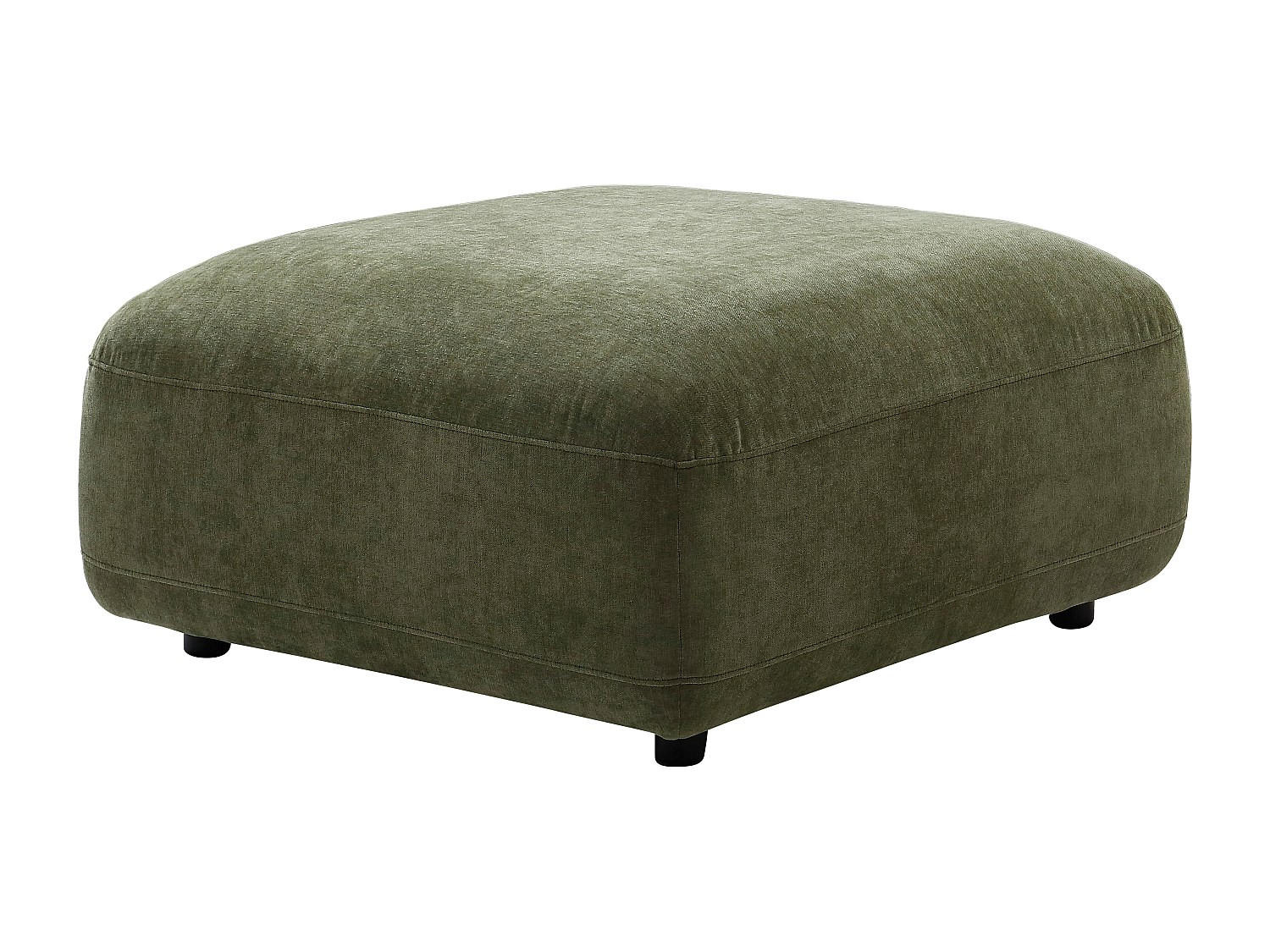 SITZHOCKER - 1 Person-Sitzer - Stoff - Grün - TINDRALO - Grün, Textil (86/43/86cm) - Vente-Unique