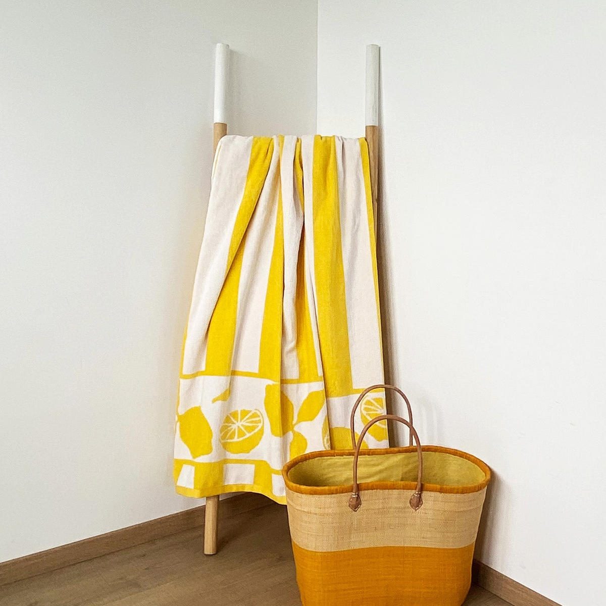 STRANDTUCH Velours-Jacquard Limona 140x180 400 g/m2 Gelb - Gelb, Textil (140/180cm) - LE COMPTOIR DE LA PLAGE