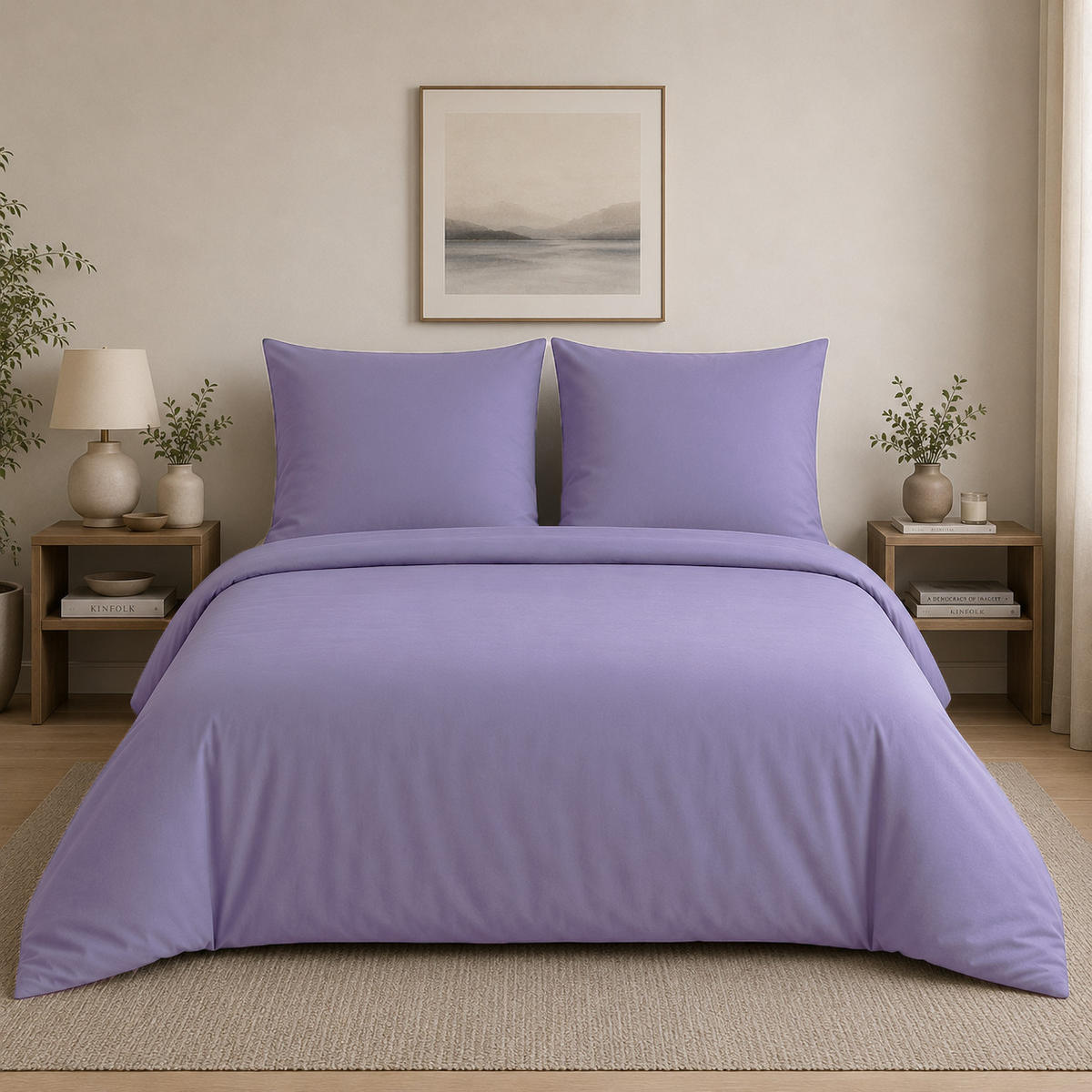BETTWÄSCHE 3-teilig 200/200 cm UNI HELLLILA - Flieder, Textil (200/200cm) - ROLFNERS