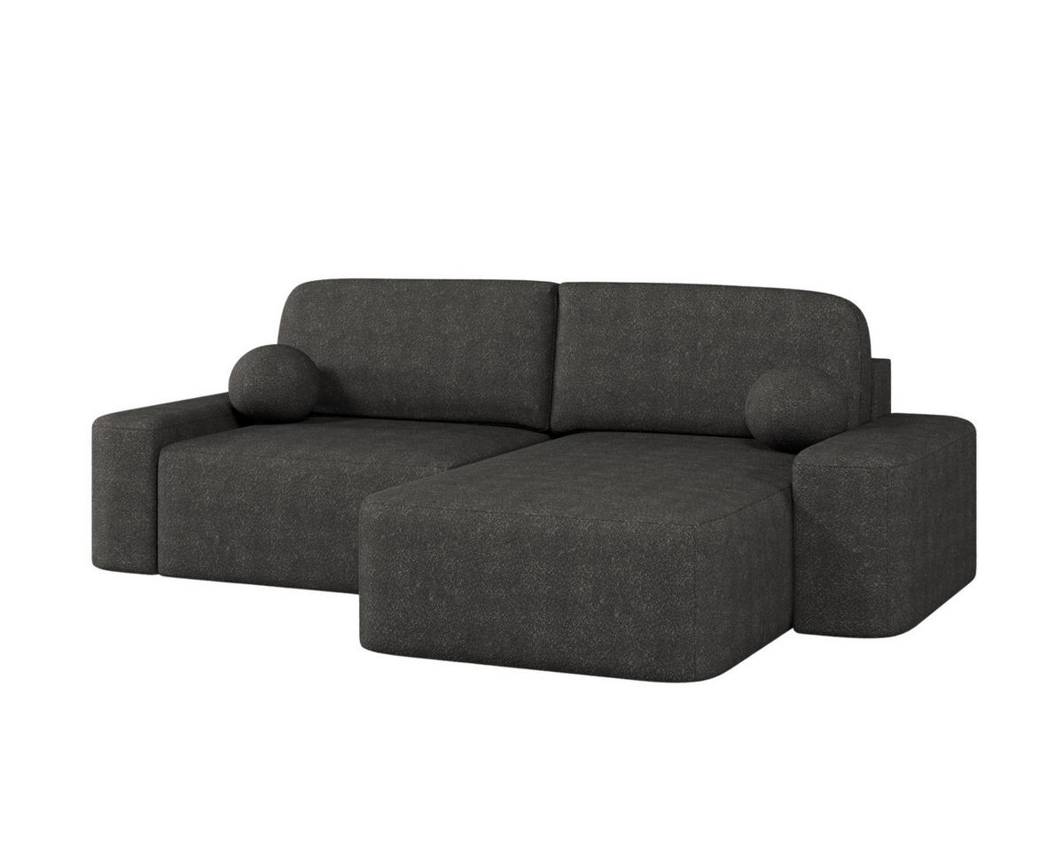 ECKSOFA - Universale Ecksofa Lisbon - Schwarz (Anthology 19) - Schwarz, Holzwerkstoff (270/180cm) - Möblo