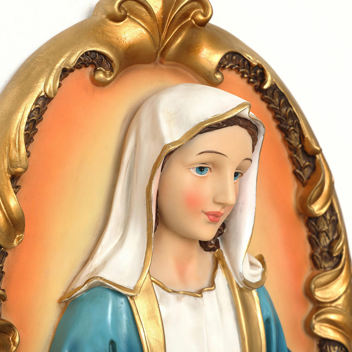 WANDDEKOR Heilige Maria, Symbol des Segens | B27.5 x T8 x H41 cm - Multicolor, Kunststoff (27.5/41/8cm) - Hometopia