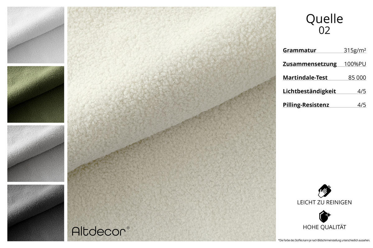 ECKSOFA mit Schlaffunktion und Bettkasten LIRA-L - 264x172x89 Beige - Beige, Holzwerkstoff/Textil (264/172cm) - ALTDECOR