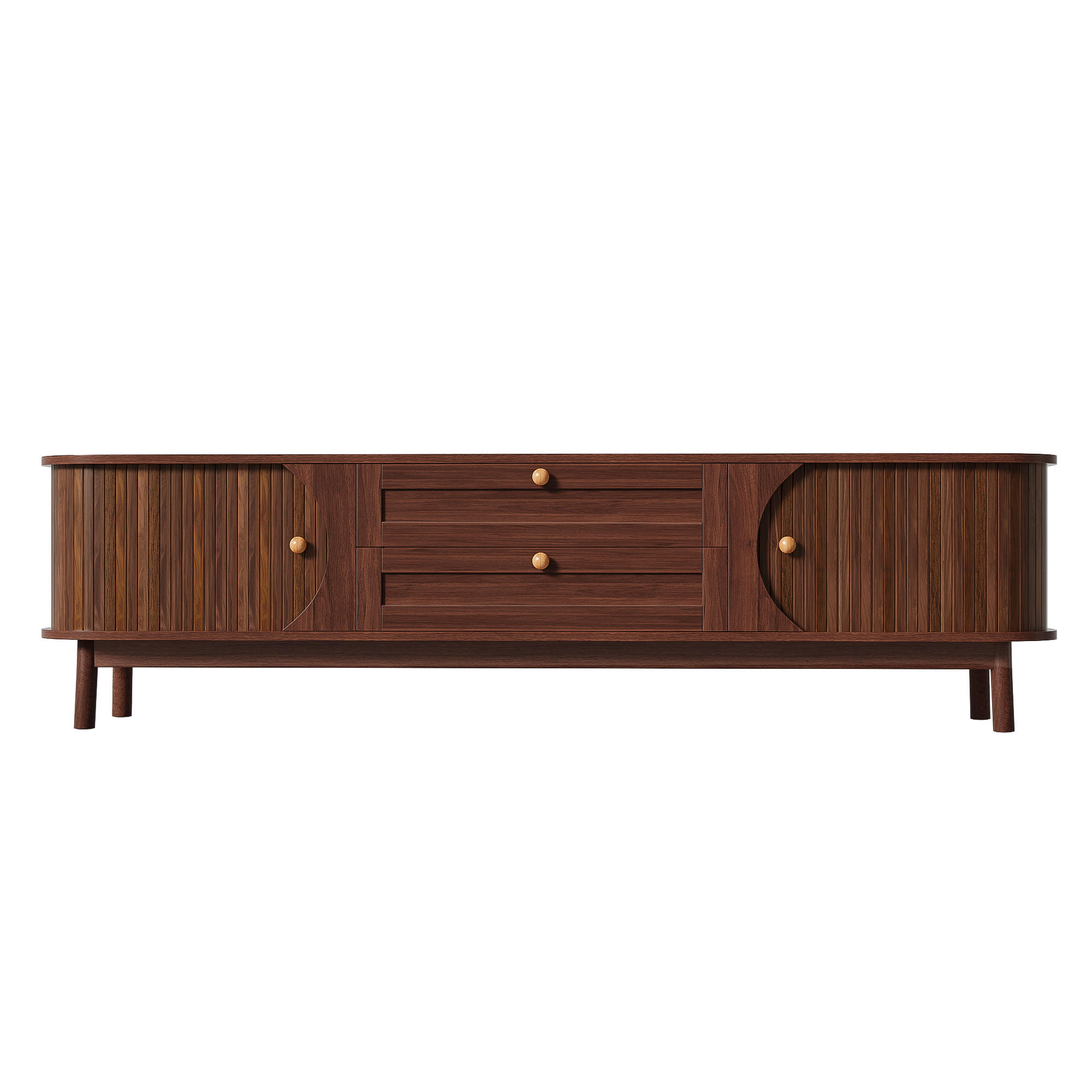 TV STOLIK in orech-Optik, Fernsehschrank s Schiebetüren - dub sonoma, kompozitné drevo (170/46/39cm) - Urban Meuble