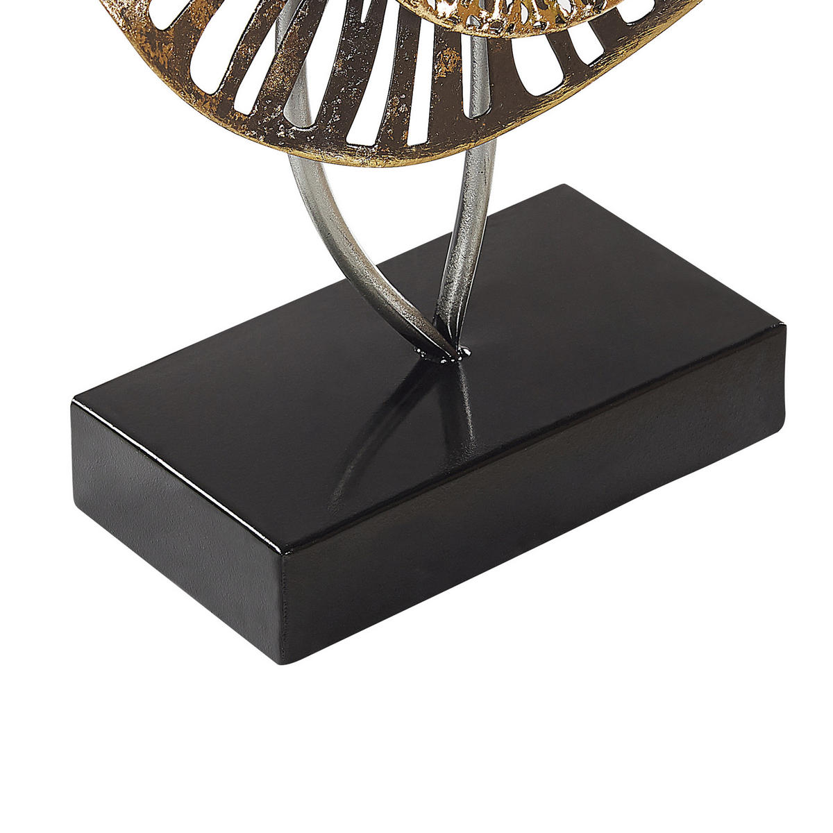 DEKOFIGUR Silber Uranium - Silberfarben/Goldfarben, Metall (31/44/8cm) - Beliani