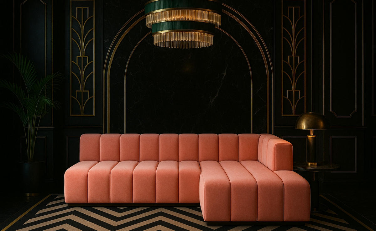 ECKSOFA GRAND L 295 cm, Stoff Salvador, Rosa, Rechts - Rosa, Holz (295/179cm) - Kaiser Möbel