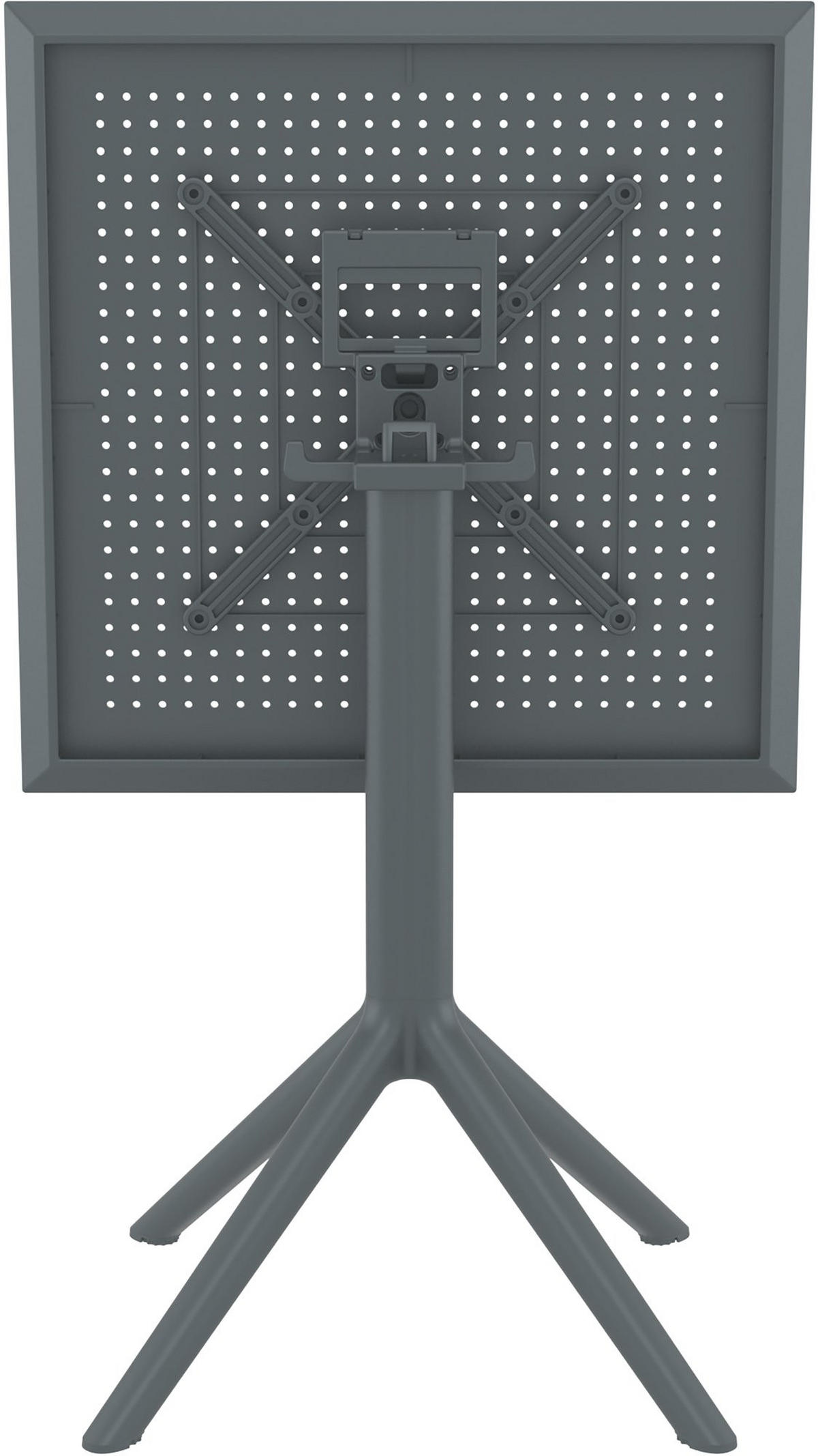 GARTENTISCH eckig 60/60/74 cm Kunststoff dunkelgrau - Dunkelgrau, Kunststoff (60/60/74cm) - CLP