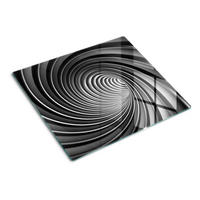 GLASPLATTE 60x52 cm Abstrakter Wirbel - Grau, Glas (60/0.4/52cm) - TULUP