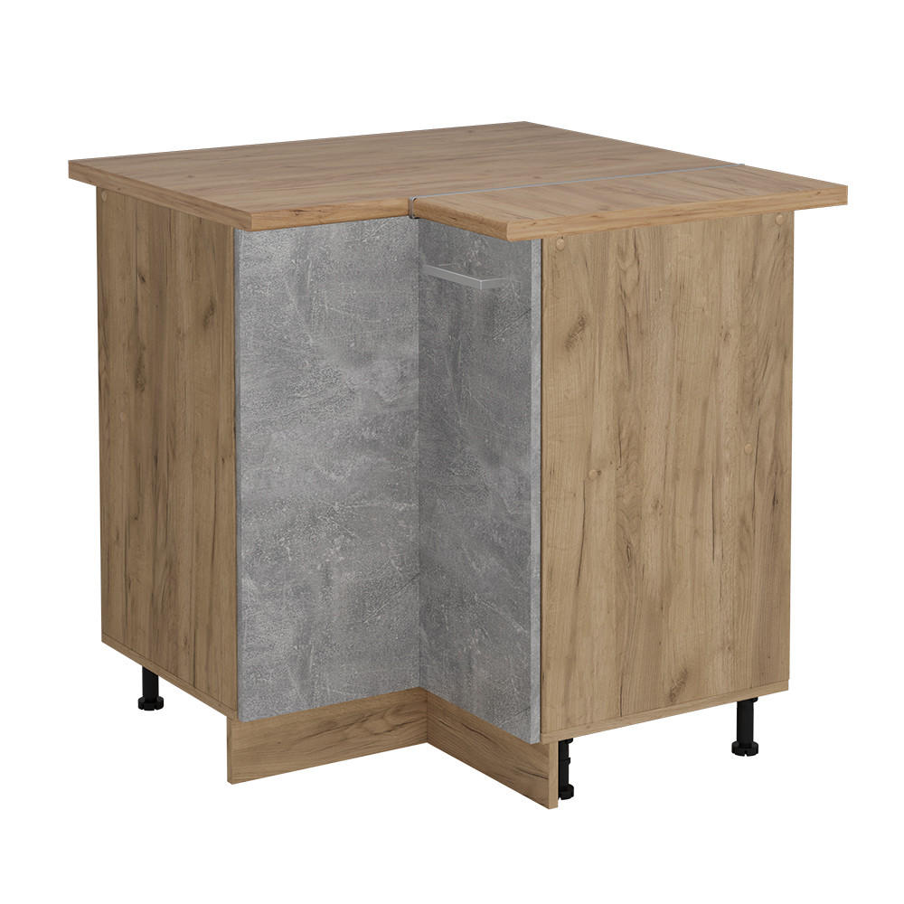HÖRNUNDERSKÅP R-Line betong 75.6 cm , AP Oak Grå, Ekfärgad 81.6/75.6/60 cm