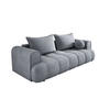 SOFA COCO SCHLAFSOFA mit Bettfunktion, CLOUD Stoffbezug, 2-Sitzer, freistehend, Größe: 250x105x90 cm, Hellgrau - Grau, Holz/Textil (250/90/105cm) - DomoHome
