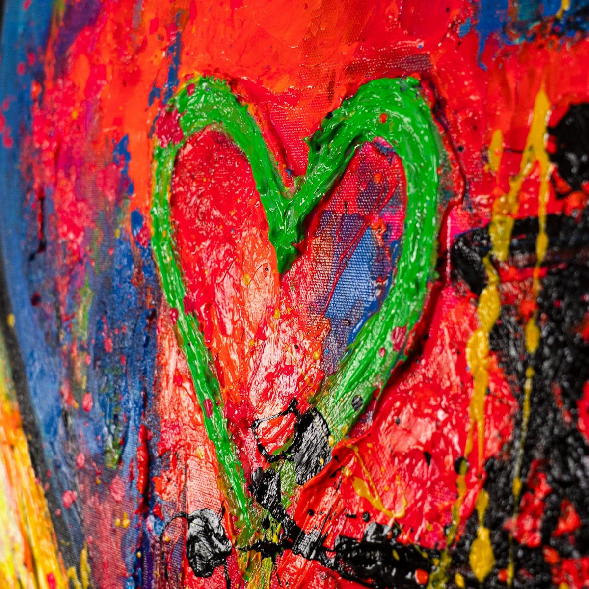 GEMÄLDE Farbrhythmus Schattenfugenrahmen Gold 120x80 cm - Goldfarben, Holz (120/80cm) - YS-art gallery
