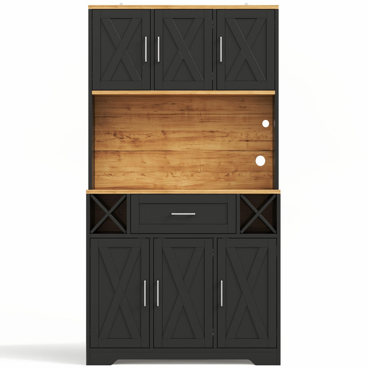 GESCHIRRSCHRANK Naturfarben 105/40/180 - Naturfarben, Holzwerkstoff (105/180/40cm)
