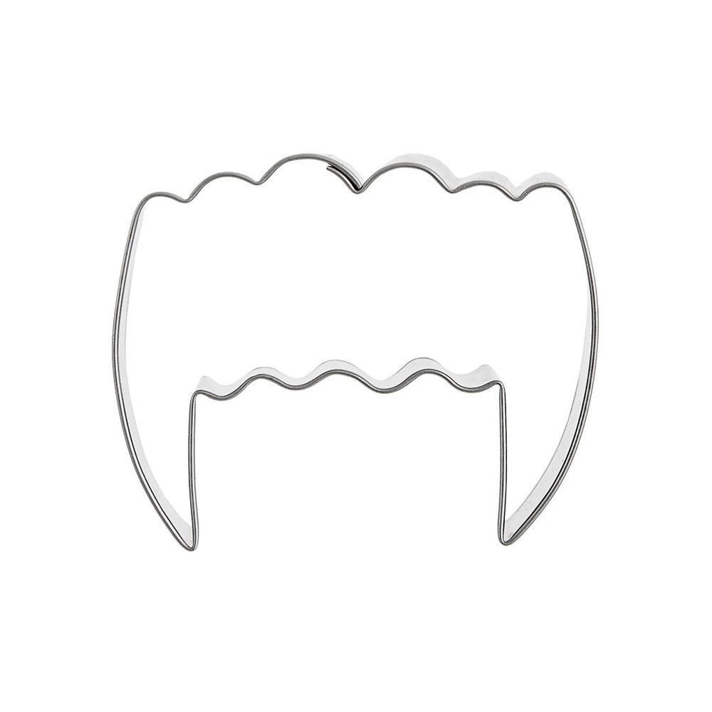 AUSSTECHFORM Vampirzähne 5,5 cm Silber - Silberfarben, Metall (4.5/1.5/5.5cm) - Orion 