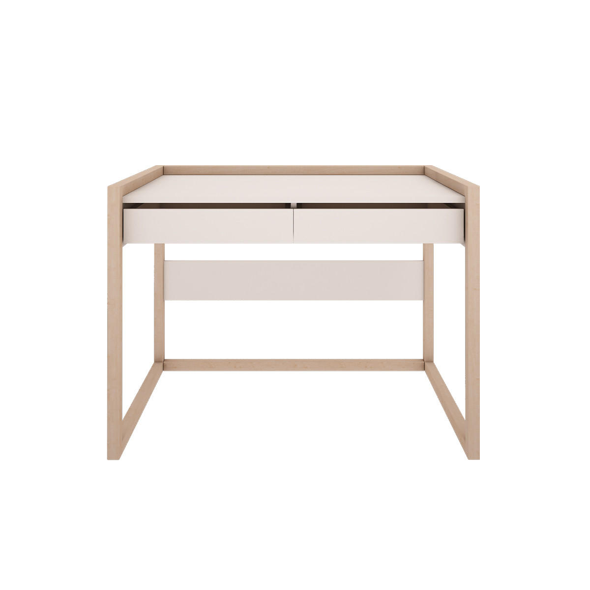 PSACÍ STŮL Romy Bílá - bílá, kompozitní dřevo (73.5/107/78.5cm) - Petits-meubles