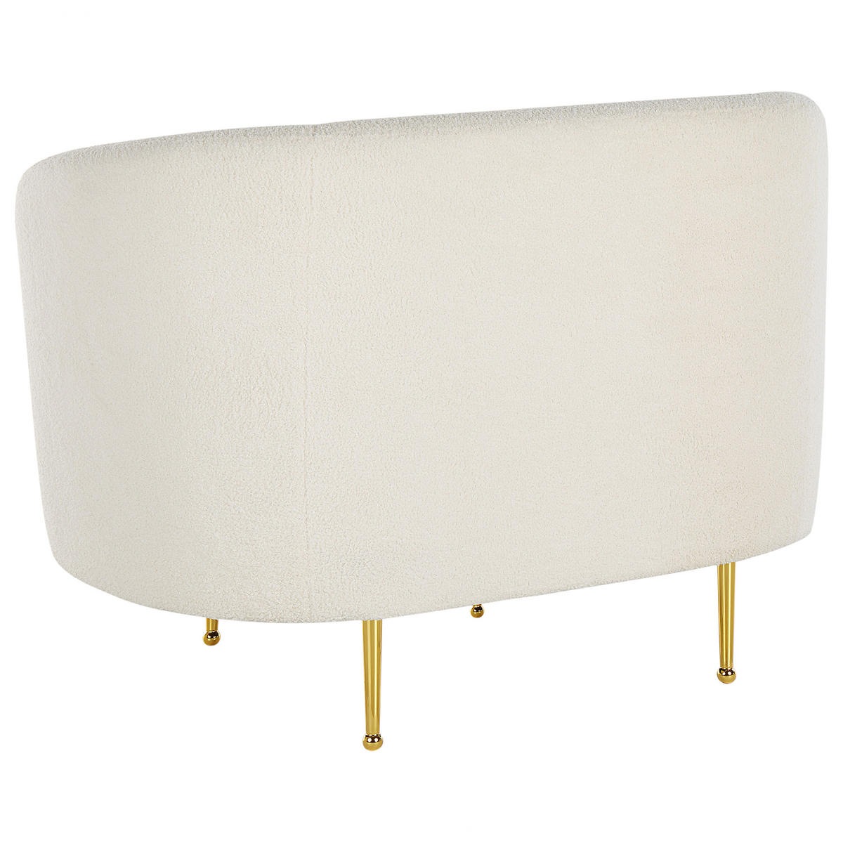 SESSEL Bouclé weiß Loen - Goldfarben/Weiß, Textil (105/79/70cm) - Beliani