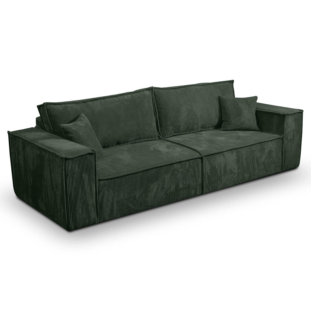 SOFA Isaac 4 Sitzplätze Tannengrün - Grün, Holzwerkstoff (255/85/105cm) - Petits-meubles