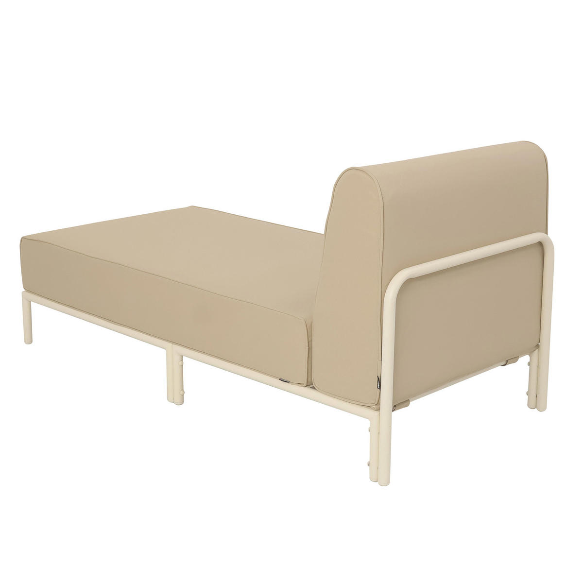 CHAISELONGUE, Beige - Beige, Textil (72/78/153cm) - Oviala