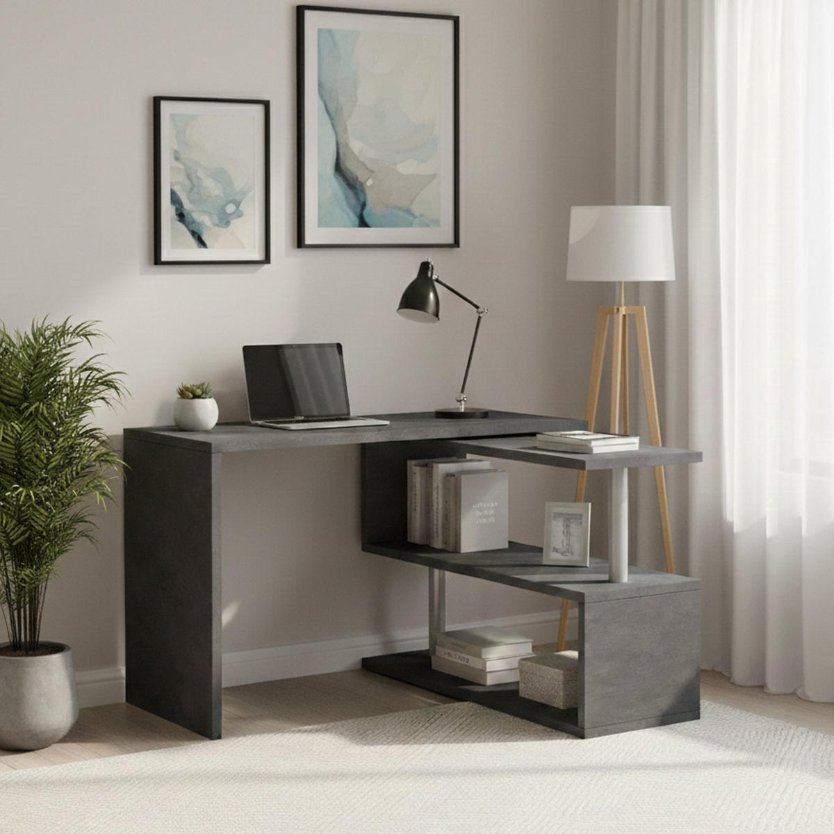SCHREIBTISCH Anthrazit 50/120/75 cm - Schwarz, Holzwerkstoff (50/120/75cm) - DMORA