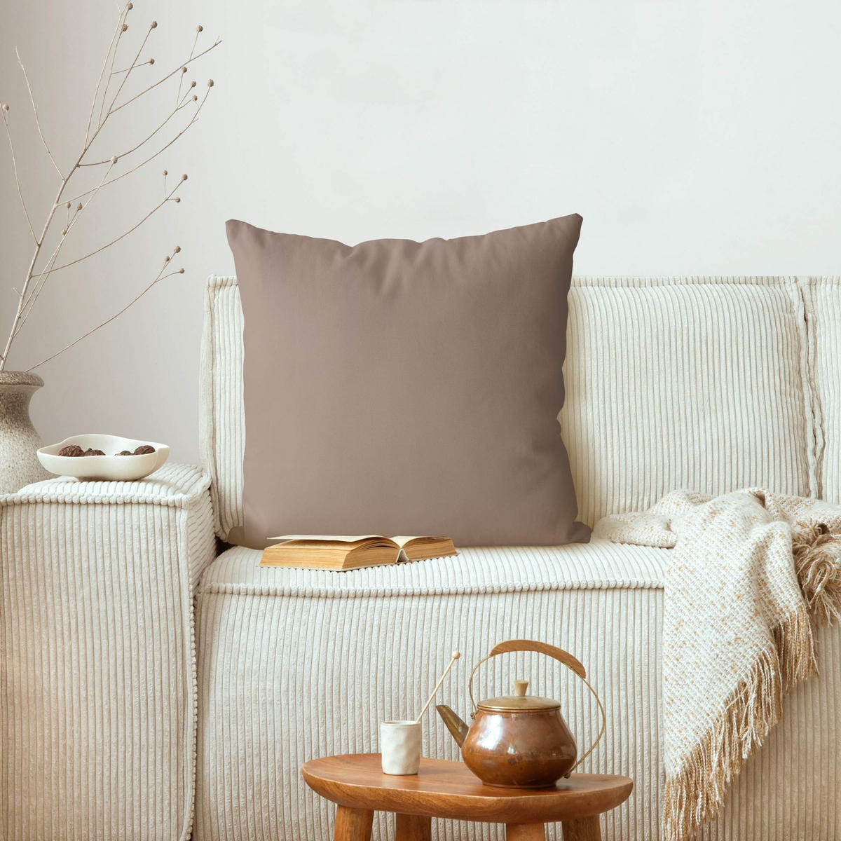 DEKOKISSEN Icy Chocolate 40/40 cm - Braun, Textil (40/40/10cm) - Bilderwelten