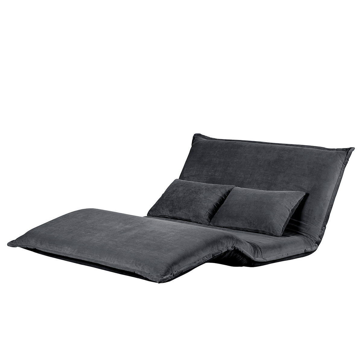SCHLAFSOFA - Grau, Textil/Metall (150/75/85cm) - home24