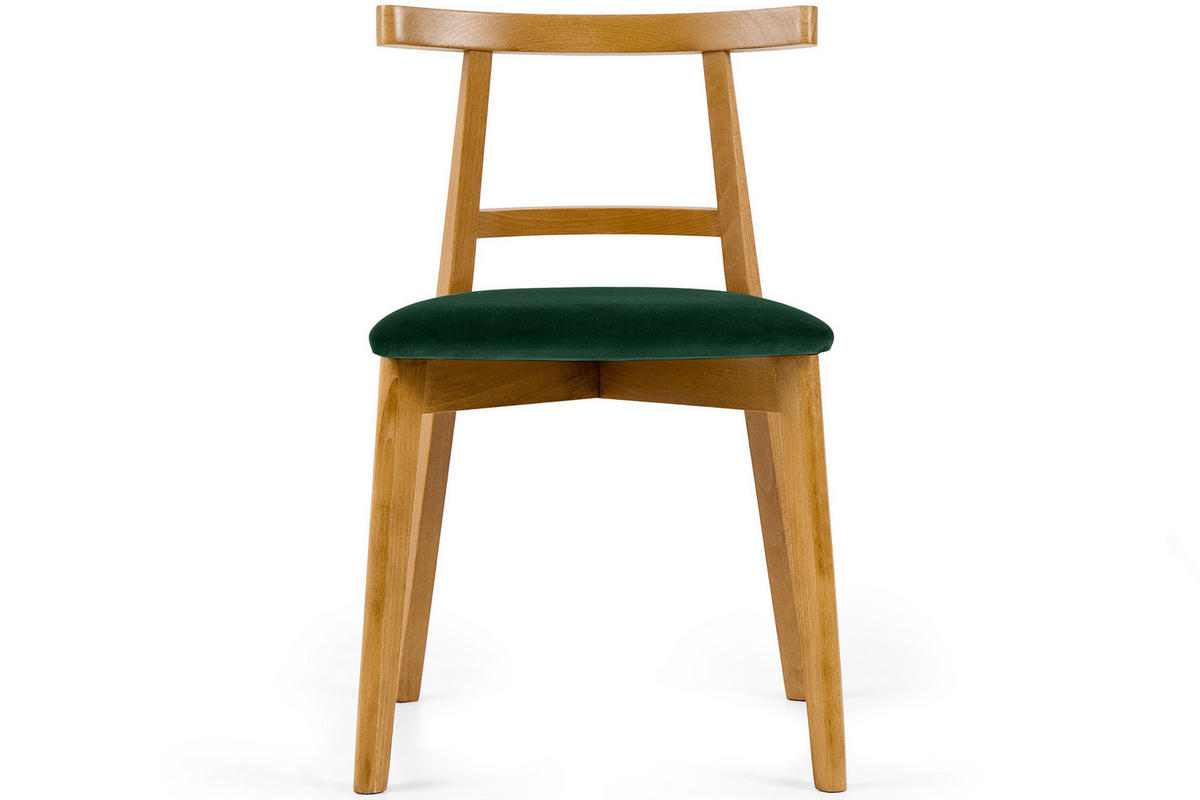 ESSTISCHSTÜHLE LILIO 2 St Vintage, Dunkelgrün / hell Eiche - Hellbraun/Dunkelgrün, Holz/Textil (47/76/45cm) - KONSIMO®