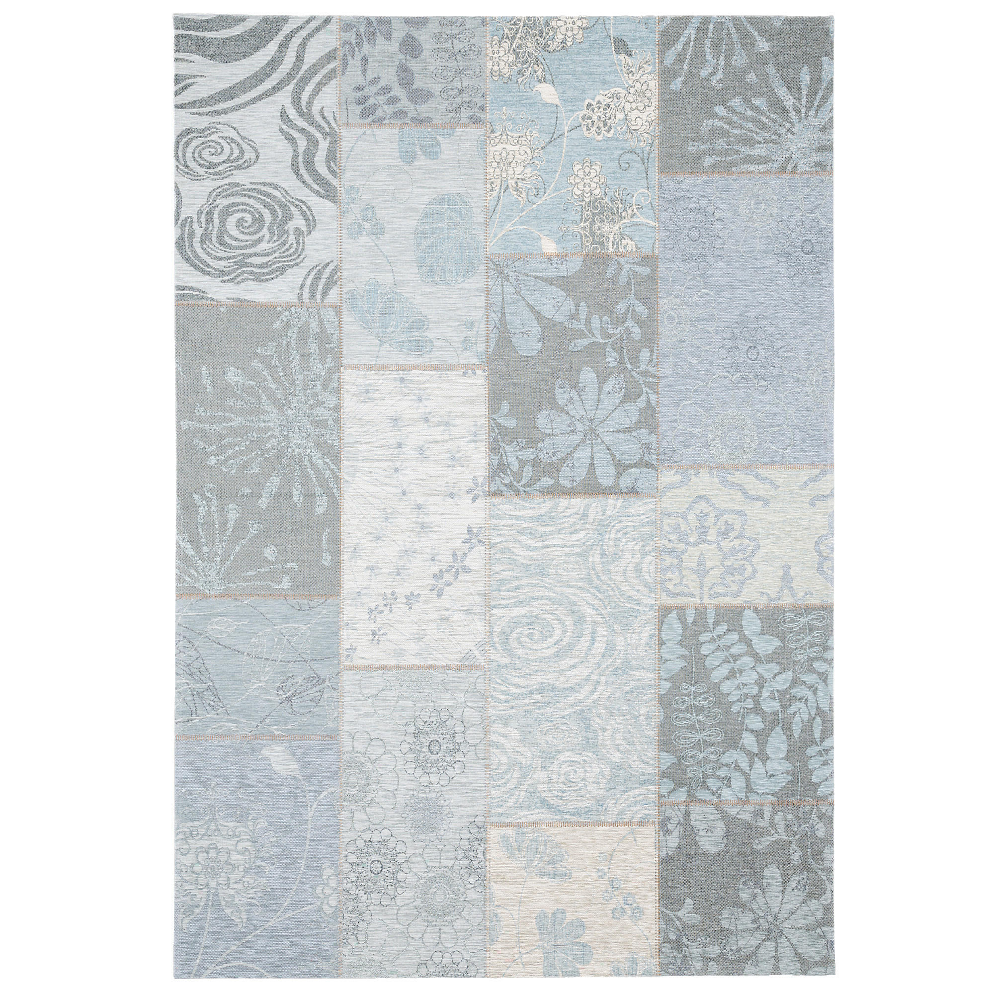 LUXUS VINTAGE DESIGNERTEPPICH PATCHWORK - Grau, Textil (60/90cm) - Pergamon