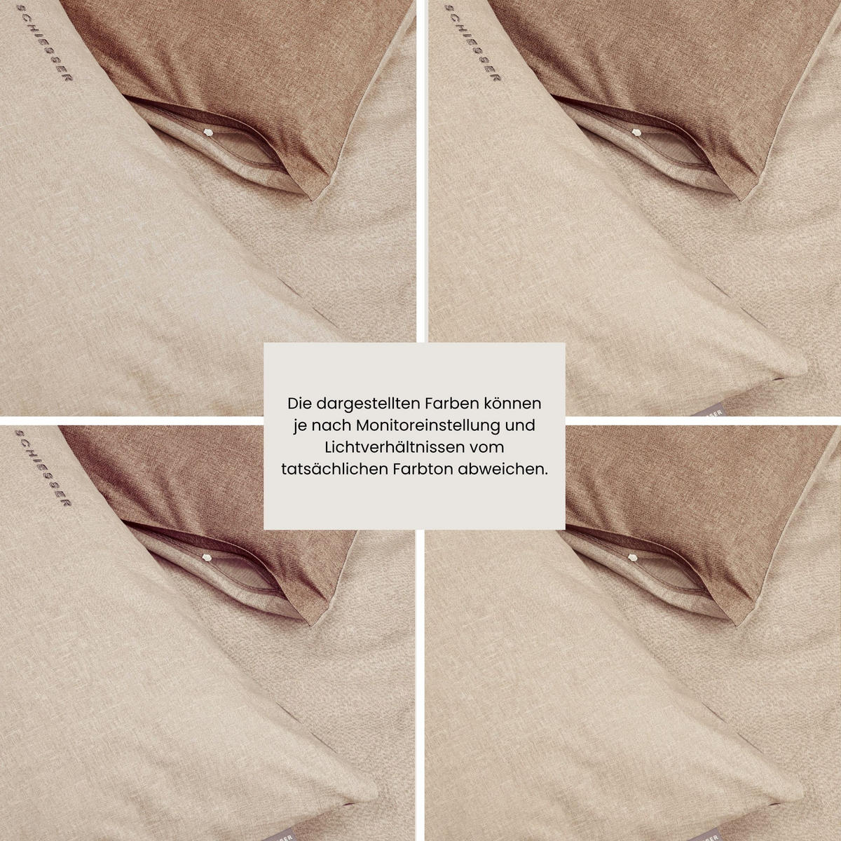 BETTWÄSCHESET Doubleface Renforcé 2-teilig 135x200 cm Sand - Sandfarben, Textil (135/200cm) - SCHIESSER