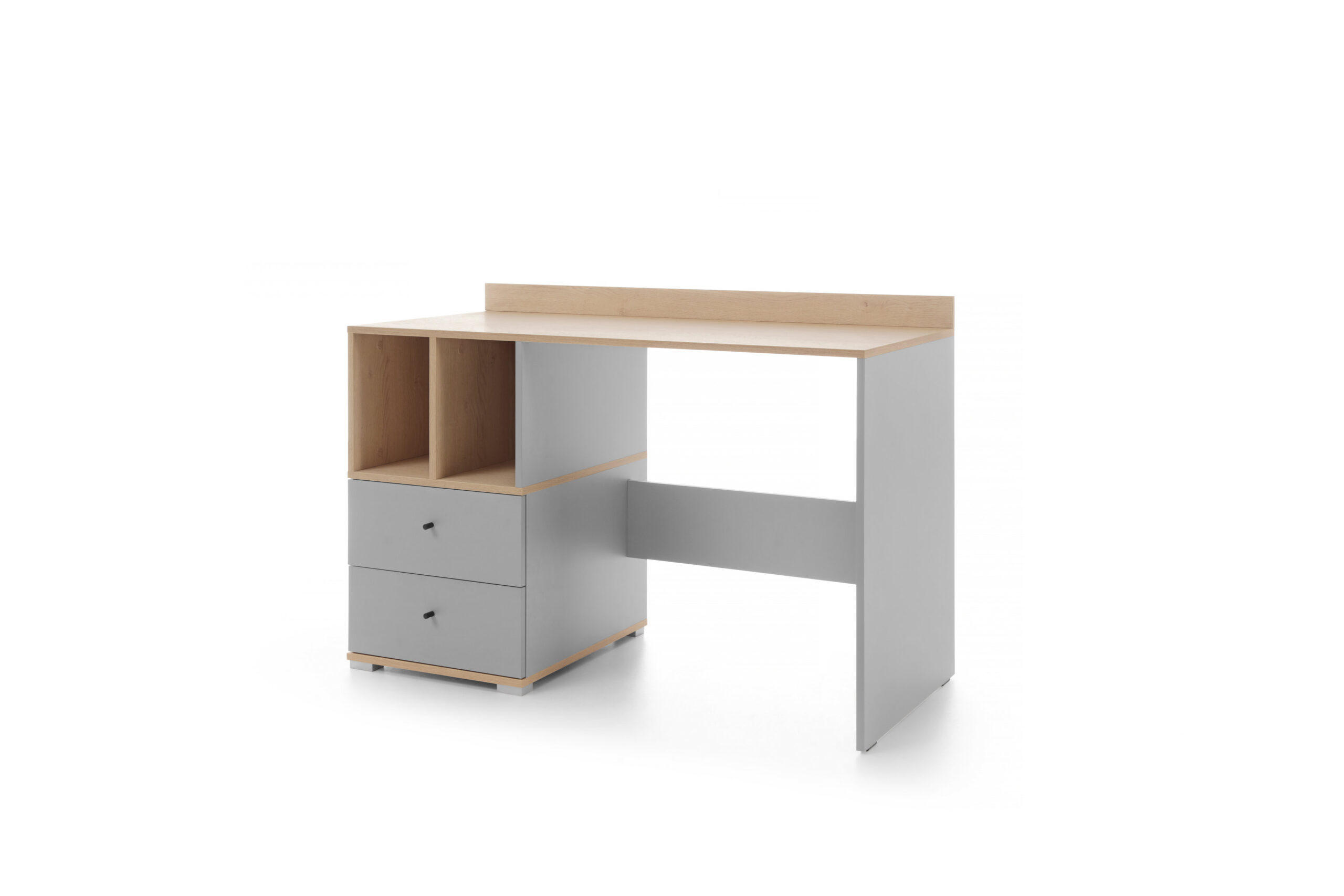 SCHREIBTISCH Nova in Grau und Eiche ca. 120 × 83 × 55 cm - Grau, Holzwerkstoff (55/120/83cm)