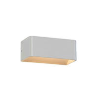 WANDLEUCHTE Quadra, Weiß, 20cm - Weiß, Metall (10/8/20cm) - KOSILUM