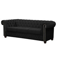 3-SITZER SOFA - Schwarz, Textil (203/72/86cm) - home24