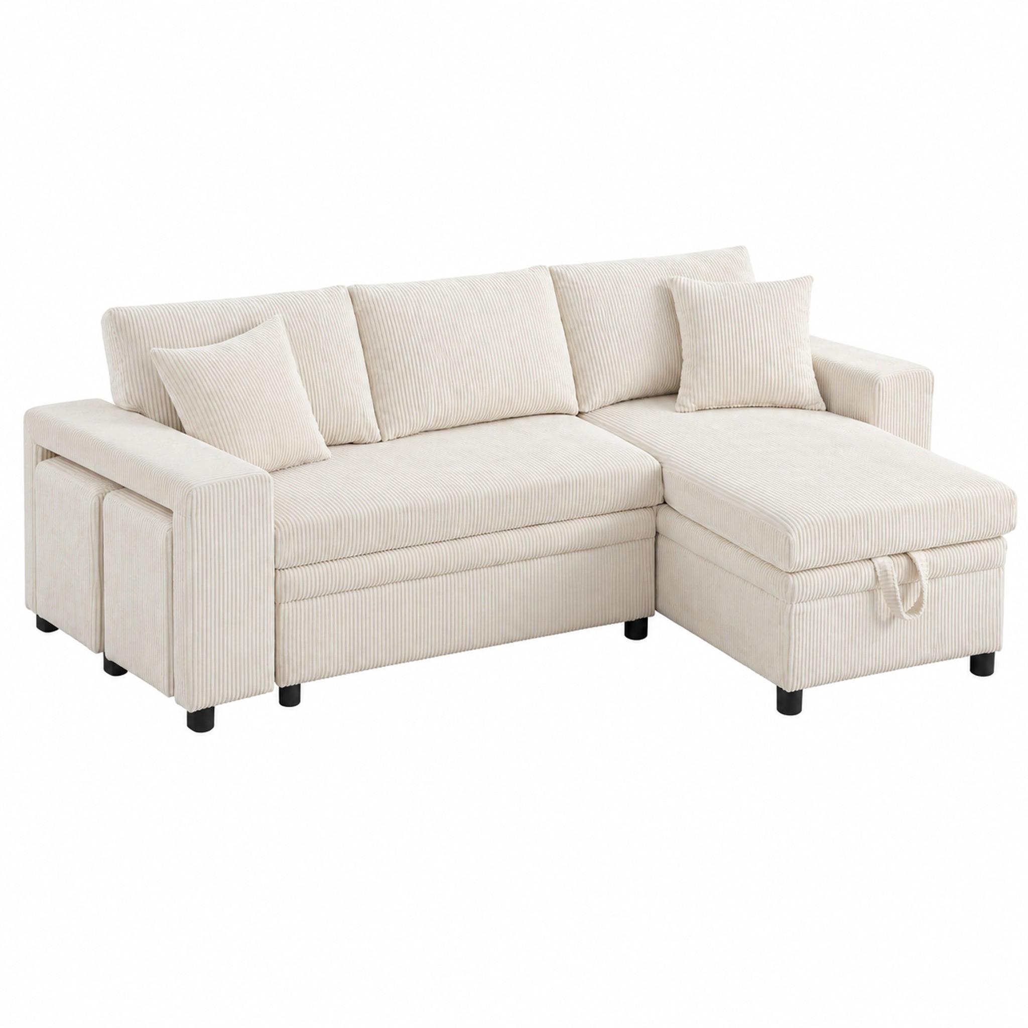 Meubliv Schlafsofa Beige 231x131.5 cm