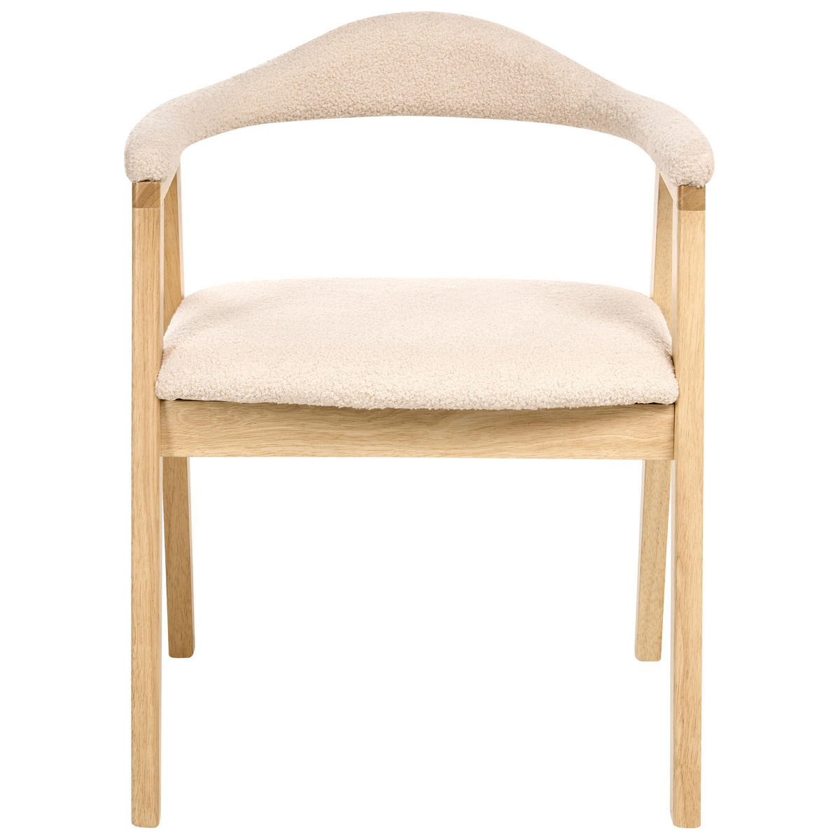 ESSZIMMERSTUHL 2er Set Holz Hellbraun Oneco - Hellbraun/Beige, Holz (56/72/62cm) - Beliani