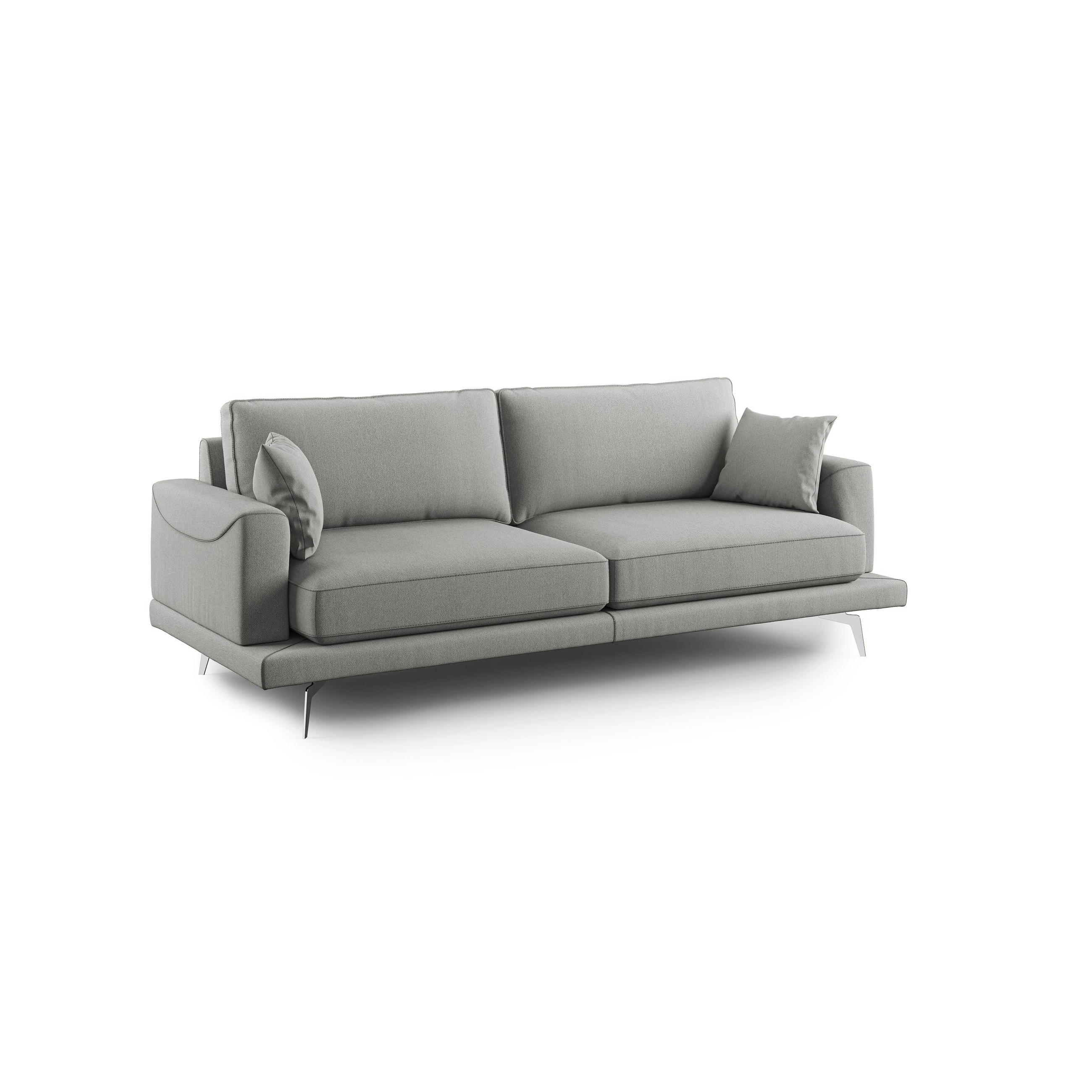 LINEARSOFA Dorian - Grau, Textil (218/88/93cm) - Divani.store