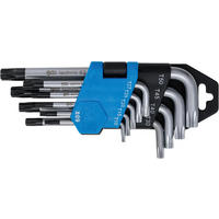 WINKELSCHLÜSSEL-SATZ | KURZ | T-PROFIL (FÜR TORX) MIT BOHRUNG T10 - - Multicolor, Kunststoff/Metall (1/1cm) - BGS technic