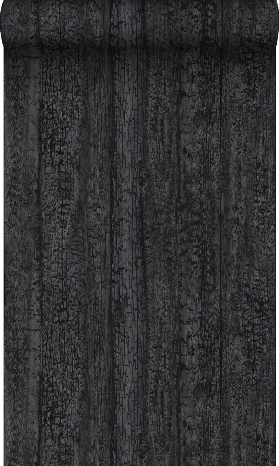 TAPETE Holz-optik 53 cm x 10.05 m - Schwarz, Papier (53/1000cm) - Origin Wallcoverings