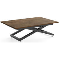 COUCHTISCH Axen höhenverstellbar ausziehbar, Eiche Braun Rustikal 120-160/80/38-75 cm - Alteiche/Schwarz, Holzwerkstoff/Metall (80/160/75cm) - WFL GROUP