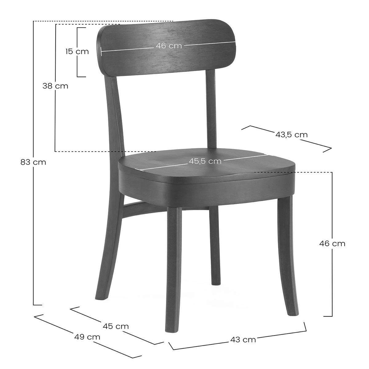 STUHL-SET 2 Nala Walnussfarbe, Massivholz - Walnussfarben, Holz (45/83/49cm) - VS Venta-stock