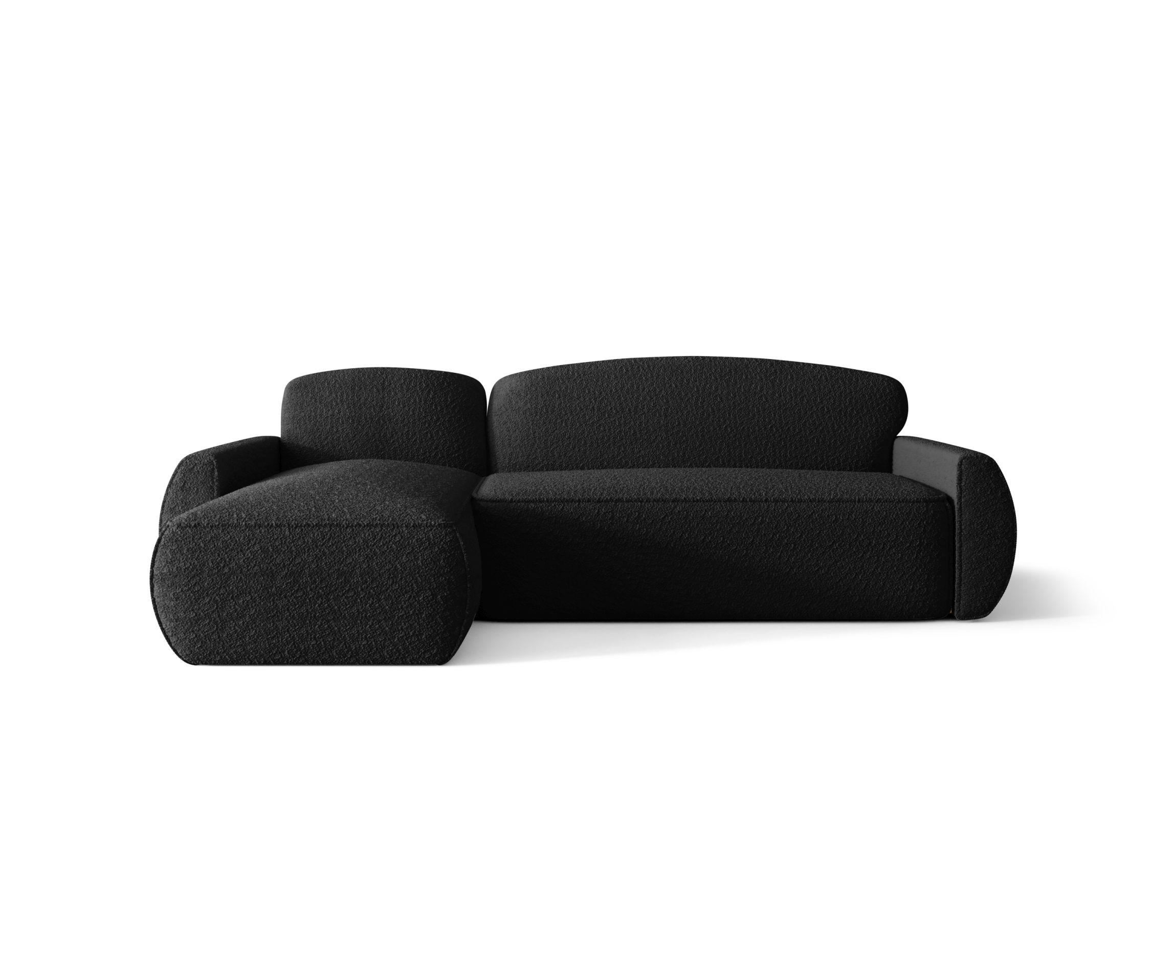 ECKSOFA mit Schlaffunktion LUCAS Quelle 100 Links - Schwarz, Textil (240/145cm) - Bedante