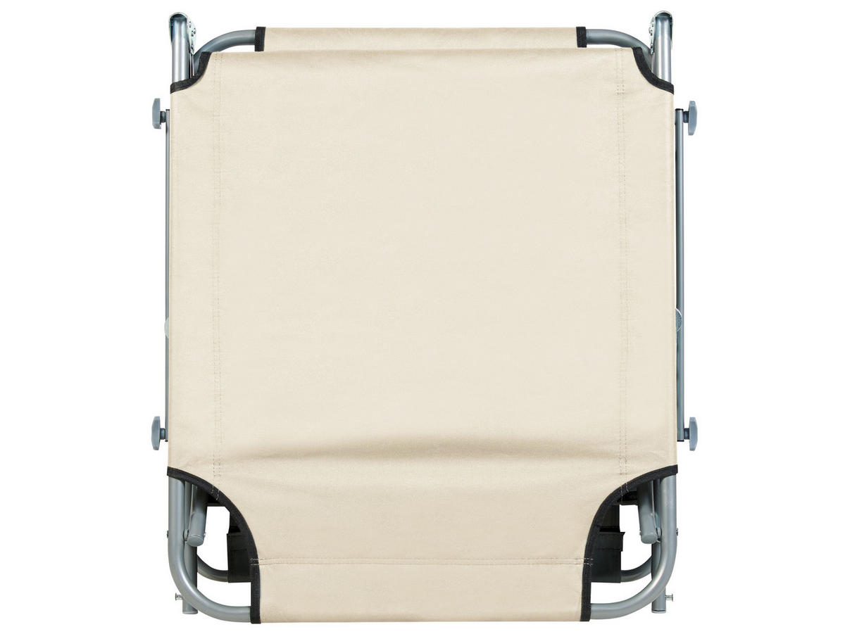 GARTENLIEGE creme Foligno - Creme, Metall (58/24/205cm) - Beliani