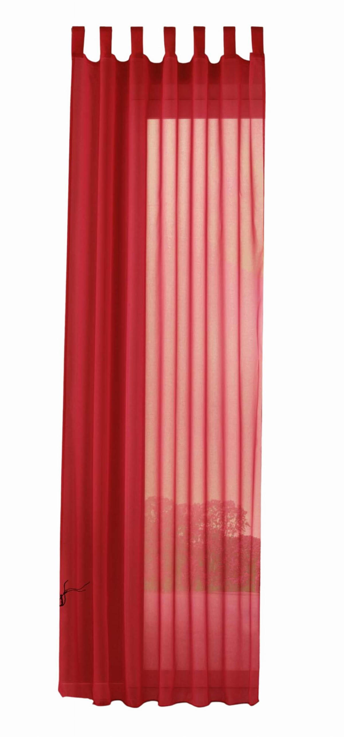 Gardinenbox Schlaufenschal Rot 140x225 cm