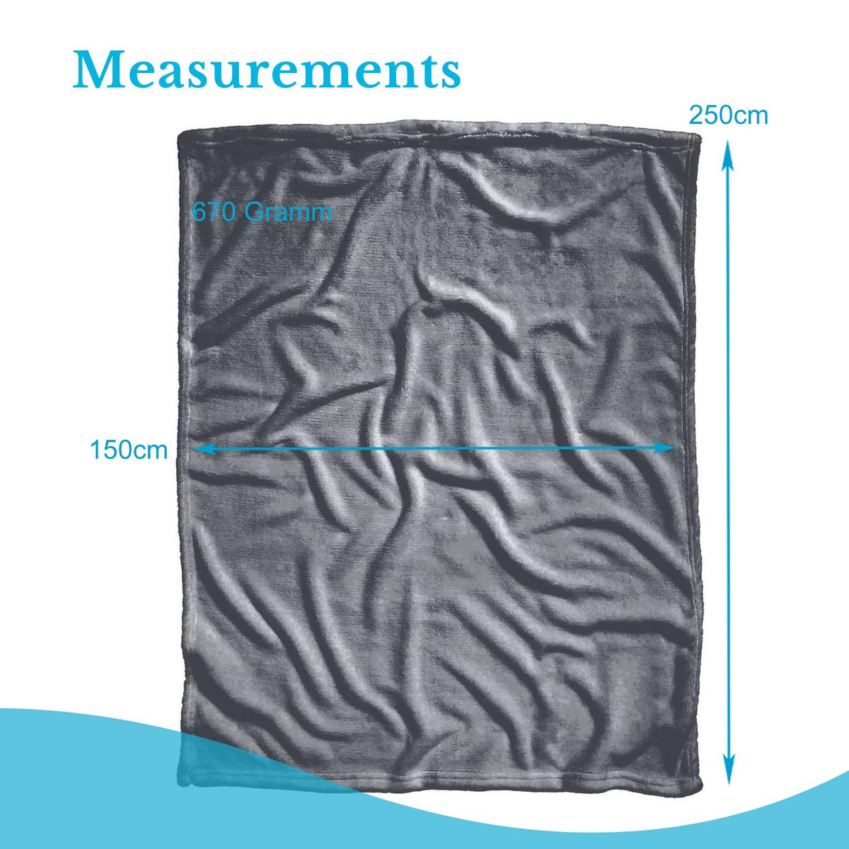 KUSCHELDECKE 200 / 150 cm (grau) - Grau, Kunststoff (150/200cm)