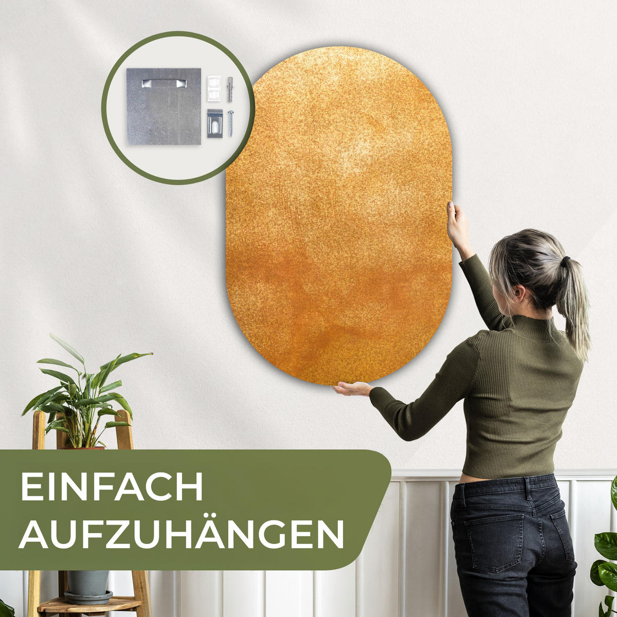WANDBILD Eisen - Rost - Gold - Metall - Luxus 80x120 cm - Goldfarben, Kunststoff (80/120cm) - MuchoWow