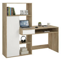 SCHREIBTISCH Eiche, Weiß 60.35/162.8/155.4 cm - Braun, Holzwerkstoff (60/163/155cm) - DMORA