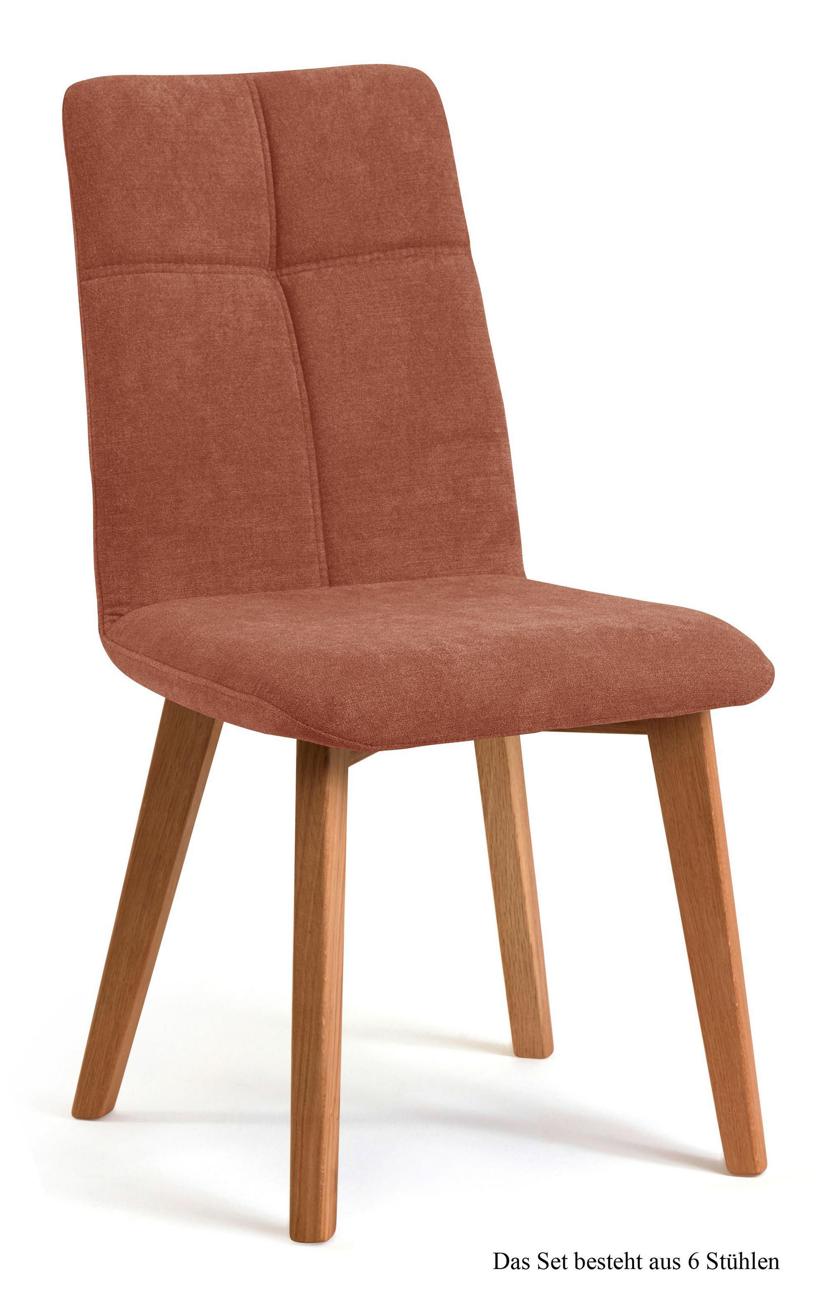 ESSZIMMERSTUHL (6er-Set) Dillian 47x92x60 Eiche geölt/Cognac - Cognac/Eichefarben, Kunststoff (60/92/47cm) - 58aufmkessel