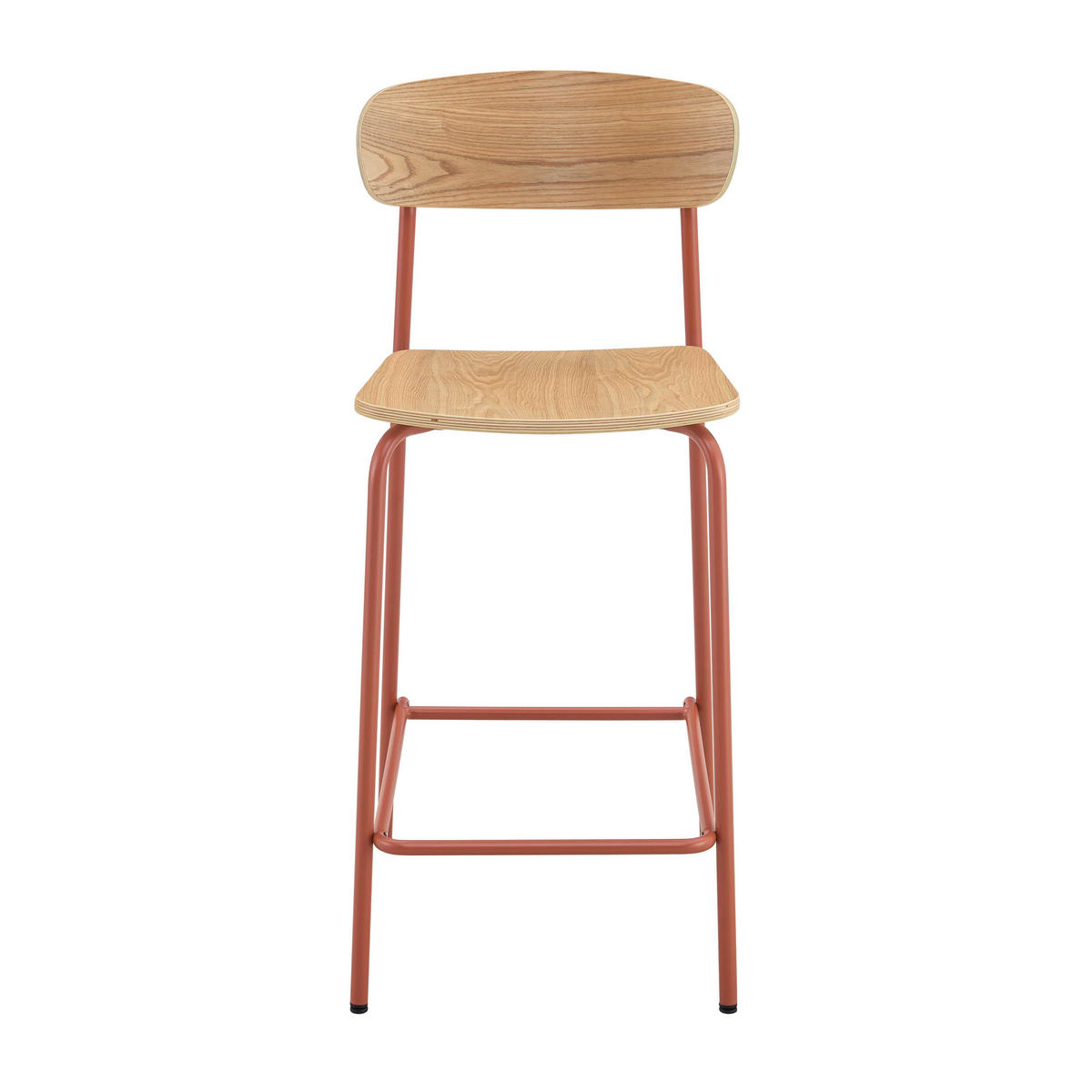 BARSTUHL 2-tlg., Orange - Orange, Metall (42/96/50cm) - Oviala