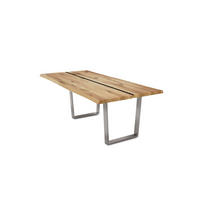 BAUMKANTENTISCH Dannie 8 160x77x90 Massivholztisch Wildeiche geölt - Wildeiche, Holz (160/77/90cm) - 58aufmkessel