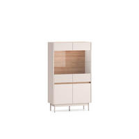 VITRINE DUNEA Beige 92x40x156 cm - Beige, Holzwerkstoff (92/156/40cm) - FURNLUX
